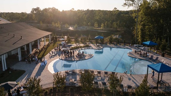 Aerial of Resort Style Pool