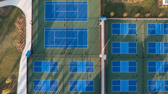 Aerial of Sports Courts 